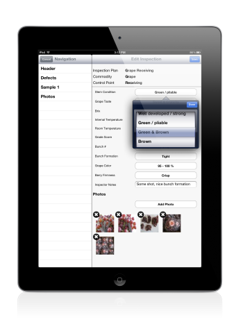 Lotpath Inspector iPad screenshot